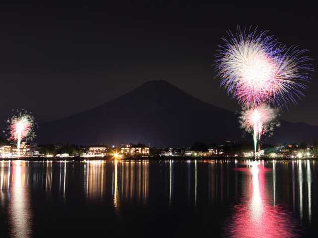 山梨 富士山のおすすめの花火大会スポット