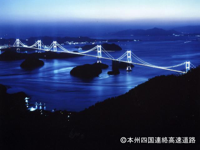 来島海峡大橋橋梁照明の画像 2枚目