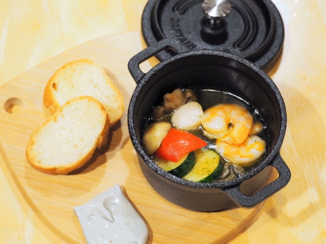 浜中の魚介類いっぱいのコース料理!「ペンションポーチ」でお好みワインと合わせてどうぞ