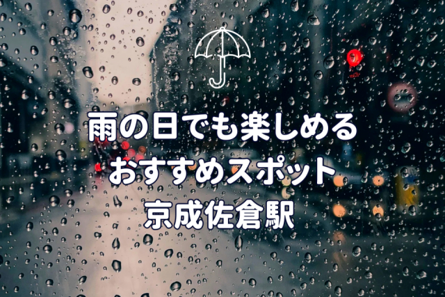 【千葉県・京成佐倉駅徒歩圏内】雨の日でも楽しめる！絶対に外さない人気スポット3選