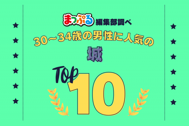 30-34歳の男性が選んだ！旅行先で訪れた城人気ランキング TOP10！気になる第1位は「金沢城公園（石川県金沢市）」