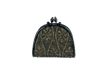 2位 結城紬 豆ランド がま口