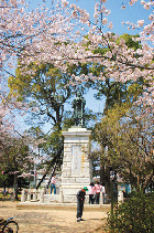 【千葉・佐原×観光】伊能忠敬の銅像が立つ桜の名所「佐原公園」