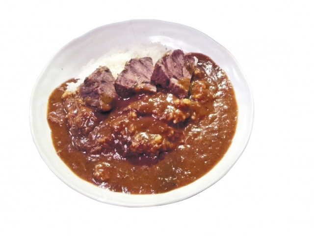 【天神橋筋商店街のランチスポット】ド~ンとのった 厚切り和牛「カレー屋 カルダモン.」