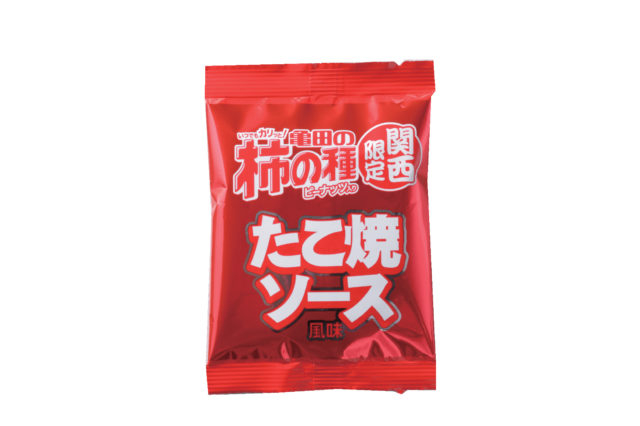 【アジカル株式会社の関西限定お菓子】亀田の柿の種 たこ焼ソース風味