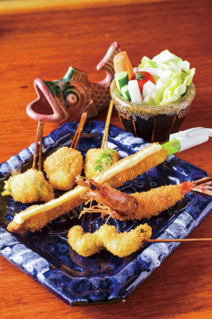 素材の味を生かす串カツ「串の坊 大阪法善寺本店」