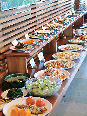 【くじゅう花公園内】園内の立ち寄りスポットをチェック「バイキングレストラン野のやさい」