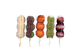 色とりどりの串団子「菓匠 花より」