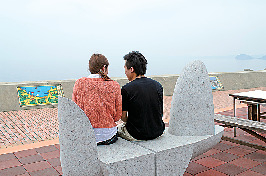 サンセットラブベンチ