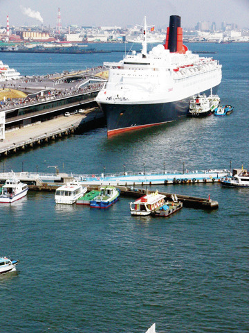 豪華客船が見られるかも
