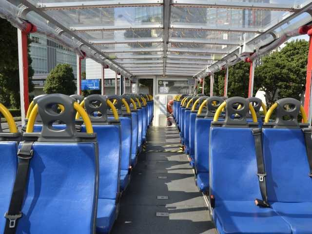 乗車して出発 !