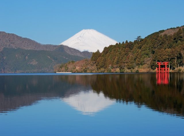 元箱根港の逆さ富士