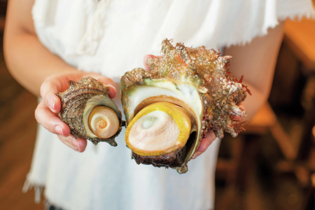 食べ応え抜群!迫力満点のS級サザエ「青木さざえ店」