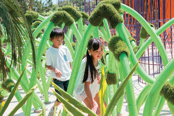 初島アイランドリゾートのアスレチックパークが人気