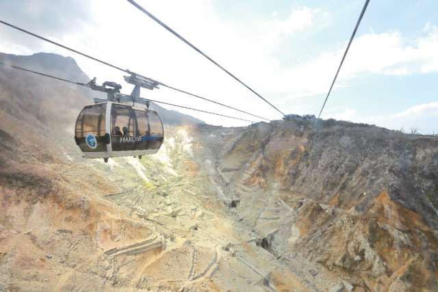 ロープウェイで空から大迫力の絶景を