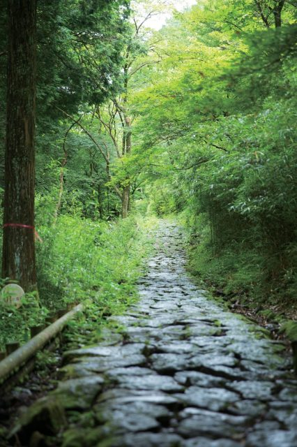 石畳の道が残る江戸時代の旧街道