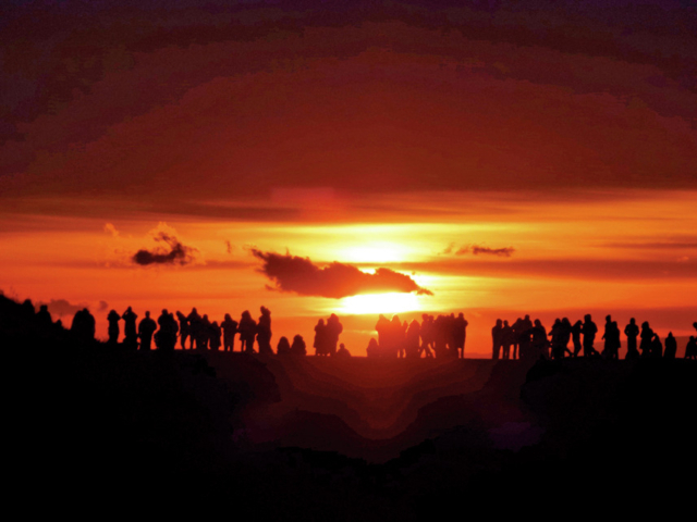 【大室山の元旦】初日の出