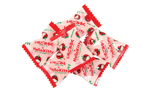 キティバージョンの丸い箱がキュート