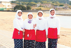 <相差で海女小屋体験>はちまんかまど・あさり浜