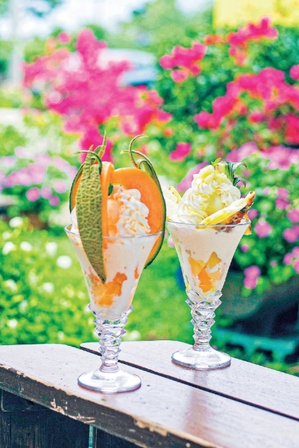 自家栽培の果実を使ったスイーツが充実「楽園の果実」