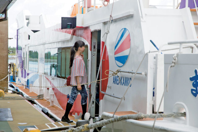 5.桟橋から乗船