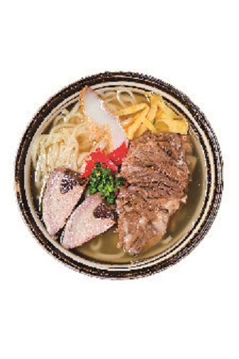 かつおの風味が口いっぱいに広がる「伊良部そば かめ」