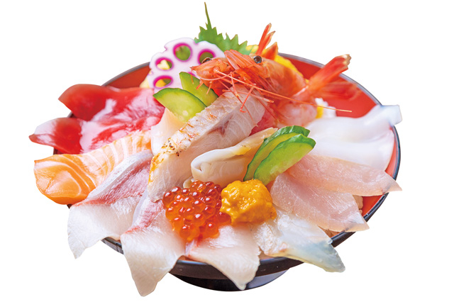 季節に応じて仕入れる新鮮魚介の海鮮丼「近江町食処 鮮彩えにし」