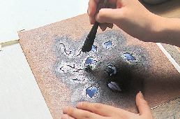 加賀友禅型染め体験