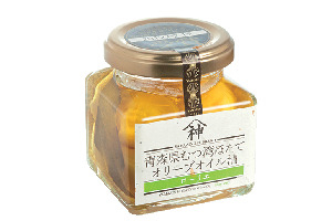 青森駅隣【A-FACTORYのお土産】青森県むつ湾ほたて オリーブオイル漬 1210円