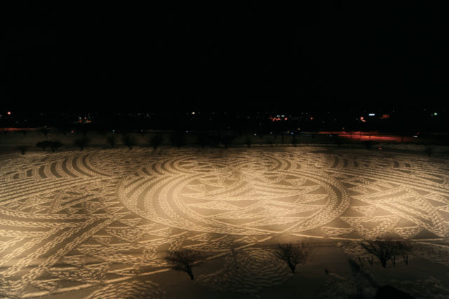 冬の田んぼアート