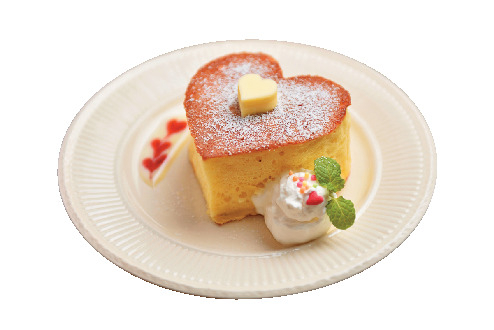 幻のホットケーキがハートの形に「Cafe BLUE FIR TREE」