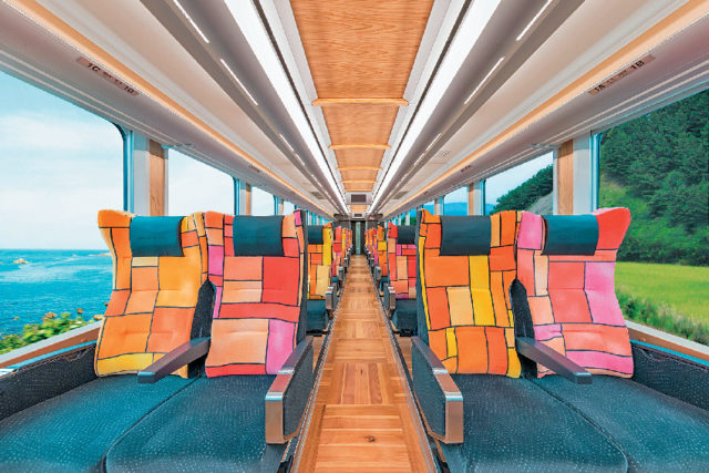 景色がよく見える快適な客席