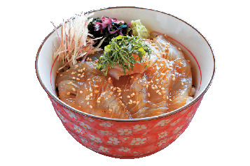 ヒラメのヅケ丼