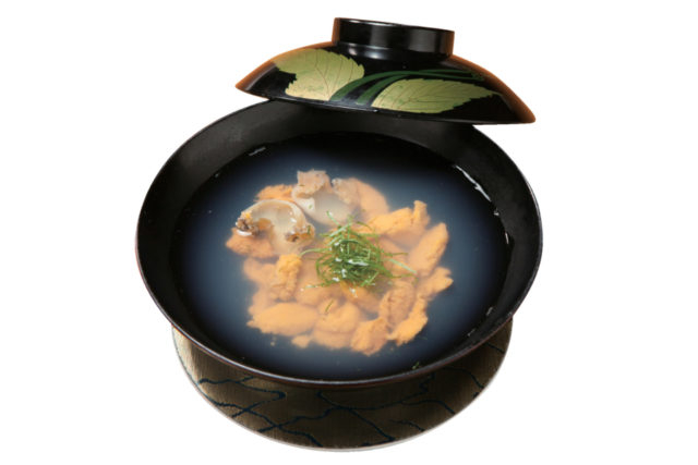 ウニとアワビのお吸い物、いちご煮