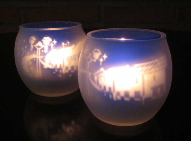 【小樽みやげ×キャンドル】小樽運河シルエットホルダー 各1870円