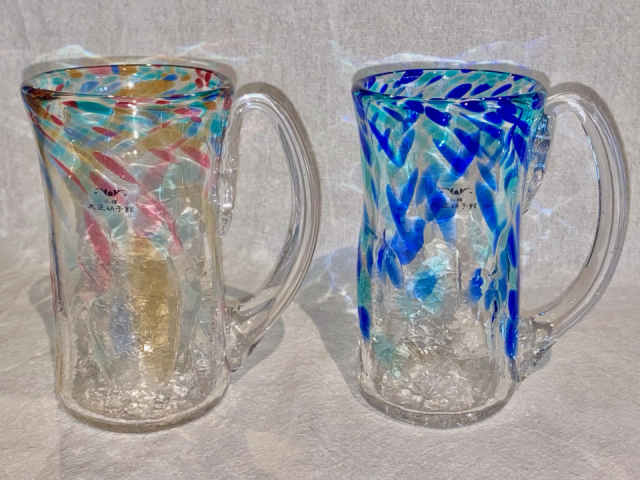 【小樽みやげ×ガラス製品】翡翠光彩ジョッキ 4400円