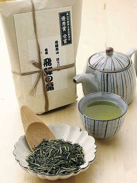 まつの茶舗の青のほうじ茶 飛騨の露