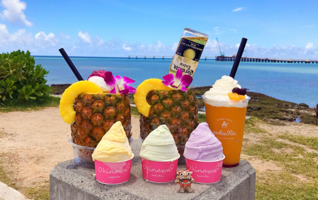【那覇空港周辺・瀬長島ウミカジテラス】沖縄手作りジェラート yukuRu