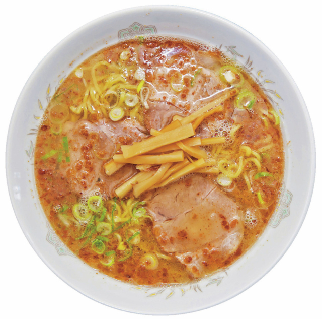 焦がし背脂が味の決め手あっさり、コク深いラーメン「ブルートレイン」