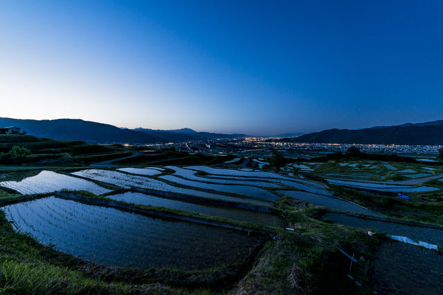 日本の棚田百選に選ばれた「姨捨の棚田」