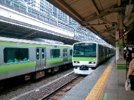 移動のメインは電車