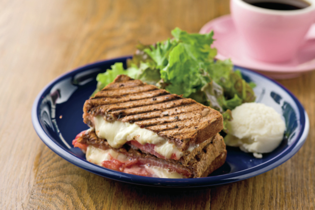 ふんわりパニーニのワンプレートランチ「イリヤプラスカフェ@カスタム倉庫」