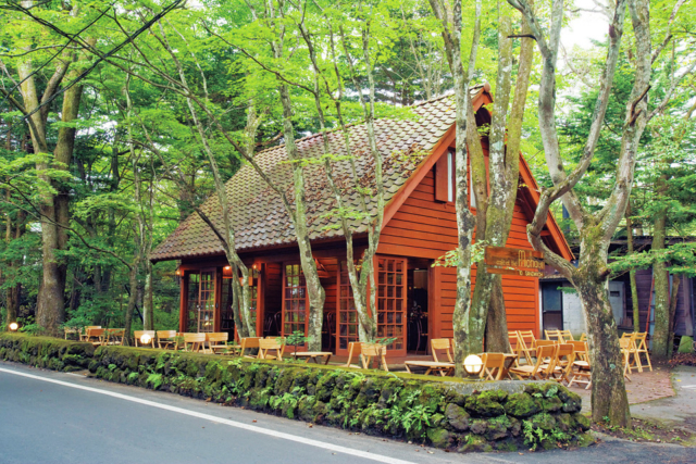 緑が包むオープンテラスで秘伝の紅茶を味わう「ミハエル」