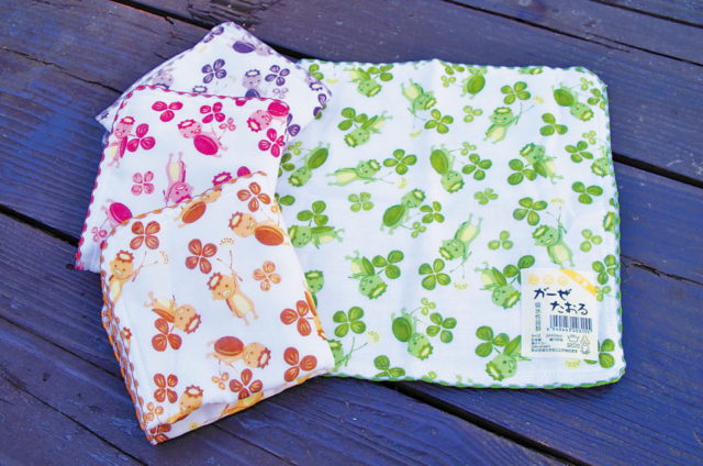 幸せを呼ぶカッパ柄!?「ガーゼタオル」