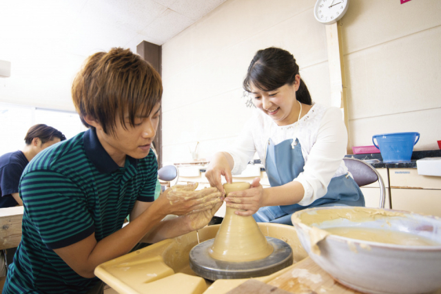 萩 城下町サイクリング④ 萩焼の窯元でろくろ体験!