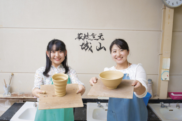 萩 城下町サイクリング④ 萩焼の窯元でろくろ体験!