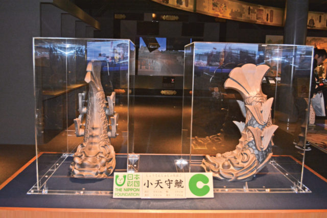 崩壊した熊本城の一部を展示