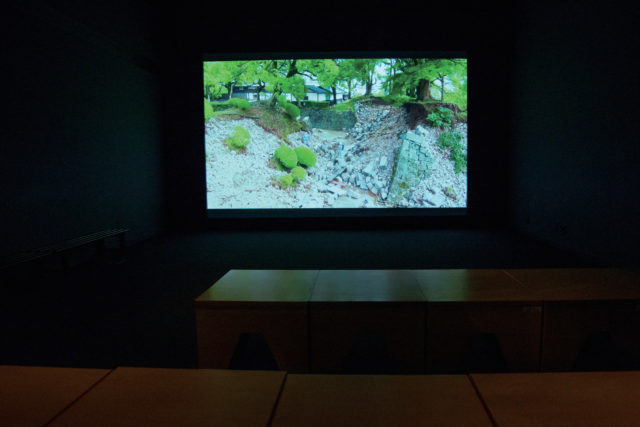 崩壊した熊本城の一部を展示