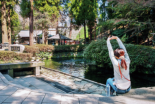 【阿蘇サイクリング×名水スポット3】名水の里を代表する水源スポット「白川水源」