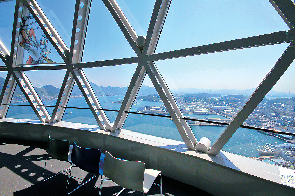 海峡ゆめタワーの展望室(30階)